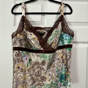 Lane Bryant Multicolor Paisley Lace Camisole Size 18